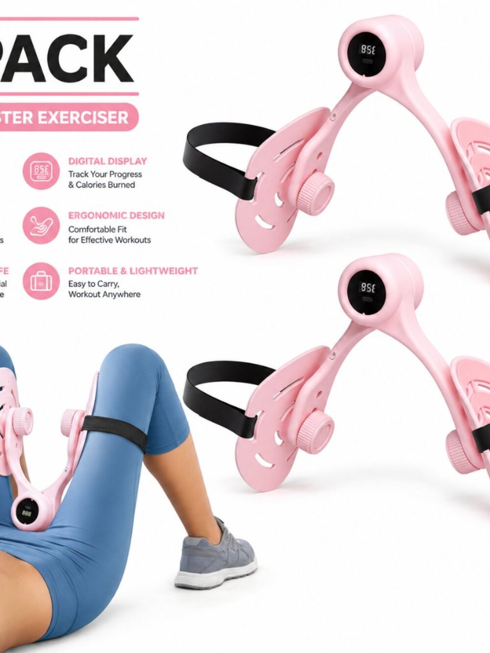 New in box Thigh Trainer, 360°Adjustable Pelvic Floor Muscle Exerciser with LED